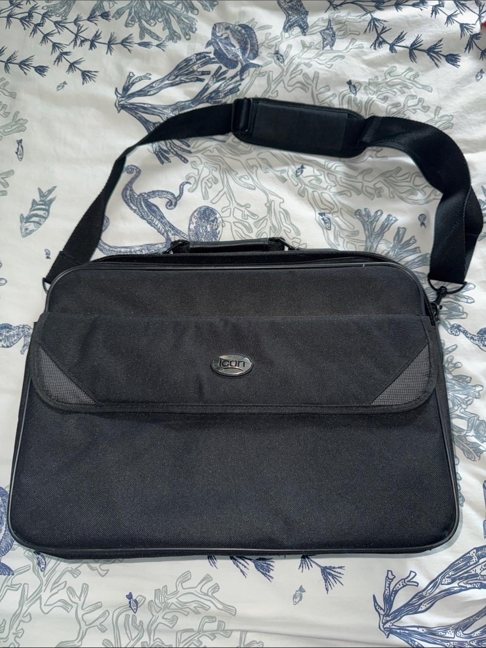 ICON Black Men's Laptop Messenger Briefcase